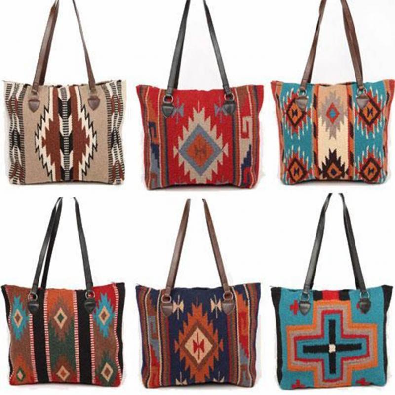 Saddle Bag, Santa Fe Style, Purse, Real Wool, Import, Colorful Wool Bag, Purses