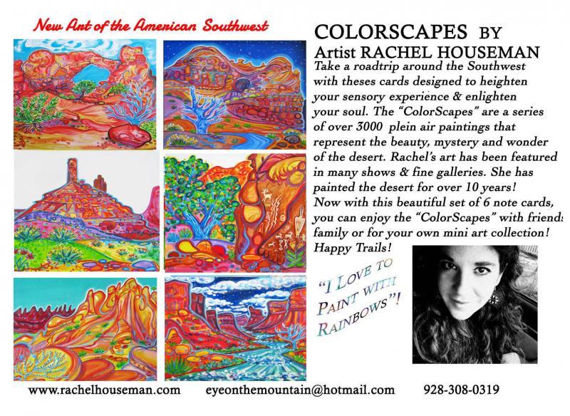 Rachel Houseman, Moab Cardset, Colorful Art, ColorScapes, Santa Fe Art, Art Card