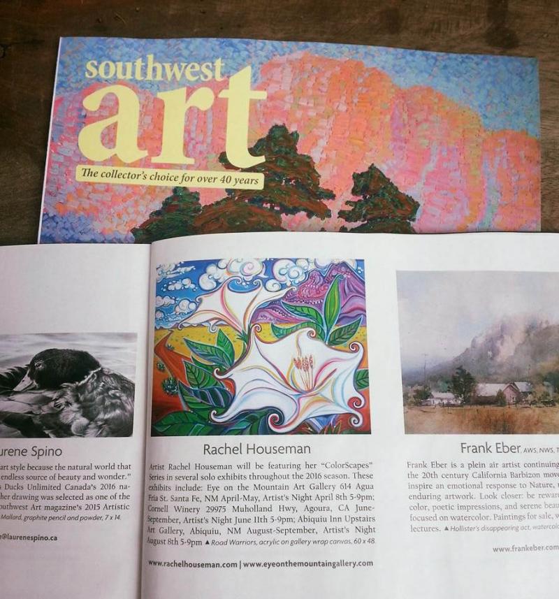 Southwest Art, Eye on the Mountain, Rachel Houseman, Magazine, Magazine Article